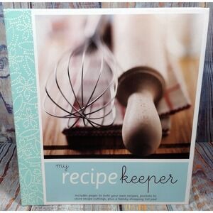 Love Food My Recipe Keeper Organizer Binder Journal with Tabs and Pockets Blue